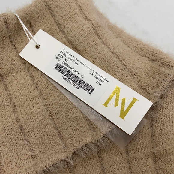 NWT MESHKI Ella rolled neck long sleeve mini dress - Picture 8 of 9